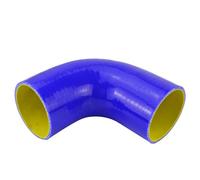 Admission Air Froid Tuyau D'admission Turbo En Silicone Coude À 90 Degrés 2.5" 63mm Bleu Et Jaune/noir Et Jaune PQY-SH9025-QY Admission Air Flexible Durite (Color : Bleu)