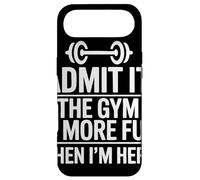 Admit It The Gym is More Fun When I Am Here Barbell Fitness Coque pour iPhone Air