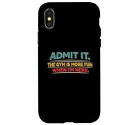 Admit It The Gym is More Relief When I'm Here Cool Muscle Coque pour iPhone X/XS
