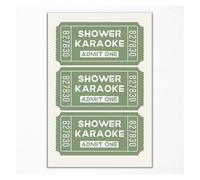 Admit One Ticket Shower Karaoke Canvas Print Funny Bathroom Wall Art for Restroom Decor(Unframed,16x24inch(40x60cm))