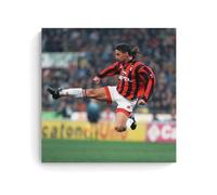 ADMLIE Poster Roberto Baggio classique des joueurs de football masculins - Photo murale à suspendre - Décoration de chambre à coucher - 40 x 40 cm