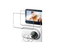 ADMPSXIC Protecteur D'écran LCD En Verre Trempé Dur + Couvercle De Film De Lentille Souple En TPU, Compatible Avec Insta360, Caméra D'action GO 3S, Accessoires De Boîtier GO3S(2PCS)