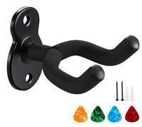 Admygo Lot de 2 + 4 crochets Crochets métalliques pour guitare Support pour guitare classique et électrique Accessoires pour ukulélé et violon