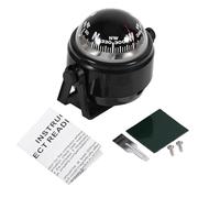 ADMYTHGB Boussole de Montage sur Support de Voyage, Boussole de Navigation numérique Marine, Boussole étanche en ABS avec compensateur d’exactitude intégré, pour Bateau, Caravane, Camion et (Noire)