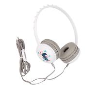 ADMYTHGB Casque d’écoute Kids Wired avec Prise 3,5 mm, Casque Supra-auriculaire à Motif de Dinosaure pour Enfants, écouteurs stéréo à Bandeau réglable avec Micro pour PC, tablettes, iOS et (Blanche)