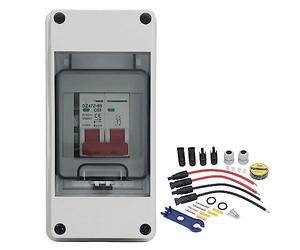 ADMYTHGB Interrupteur d’Isolation électrique photovoltaïque DC 500 V, Interrupteur de Coupure DC pour installations PV, Interrupteur de Charge DC Solaire étanche IP65 avec Couvercle (Ta'a)