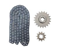 ADMYTHGB Kit de chaîne de Transmission en Acier T8F 20T 11T avec pignon et 116 maillons, Ensemble de pignons de chaîne T8F pour Kart, Mini-Moto, ATV, Scooter Tout-Terrain, doté d’Une