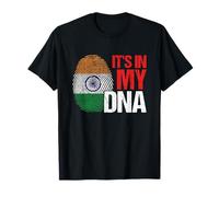 ADN Drapeau de l'Inde Pays Empreintes digitales Cadeau T-Shirt
