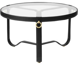 Adnet Coffee Table Table basse cuir noir Gubi - 5710902827012