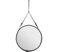 Gubi Miroir mural Adnet circulaire Ø 70 cm cuir noir