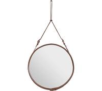 GUBI Adnet Miroir Mural Circulaire Cuir Tan Ø70 cm
