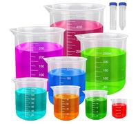 ADNEWX Verre Doseur Plastique, Laboratoire Gobelets Doseurs 10 Pcs