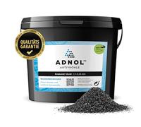 ADNOL® Granulés de charbon actif en coquilles de noix de coco pour filtre à eau d'aquarium et étang, maille 12 x 40, grain 1,70-0,43 mm utilisable comme filtre à carbone