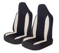 ADNUIES Lot de 2 Housses de siège Avant de Voiture, pour BMW 7 Series Long Axis F02 2008-2015, Universelle Housse de Sieges Auto, Accessoire Voiture,A-Beige