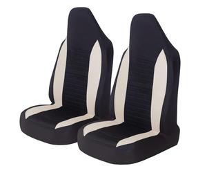 ADNUIES Lot de 2 Housses de siège Avant de Voiture, pour BMW 7 Series Long Axis F02 2008-2015, Universelle Housse de Sieges Auto, Accessoire Voiture,A-Beige