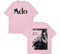 Ado Singer Redhead 2025 World Tour T-Shirt Homme Et Femme Harajuku Mode Manches Courtes Col Rond Coton T-Shirt Unisexe Loisirs Haut-Pink||3X_l