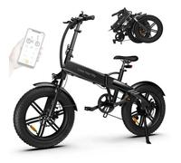 ADO Vélo Électrique Pliable Montagne avec Capteur de Couple Batterie 14,5 Ah, Écran Couleur IPS IPX7, Contrôle par Application,Noir