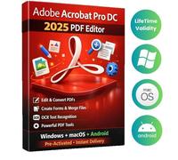Adobe Acrobat Pro DC 2025 Version Portable ( Français ) - Activation perpétuelle - 1 PC Windows