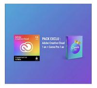 Adobe Creative Cloud 12 mois + Canva Pro 12 mois - Pack créatif complet - Licence numérique officielle - Activation rapide par email