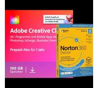 Adobe Creative Cloud 2024 (1 Jahr) Vollversion inkl. Norton 360 Deluxe