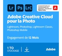 Adobe Creative Cloud Photography 1 licence(s) Téléchargement électronique de logiciel Multilingue 1 année(s)
