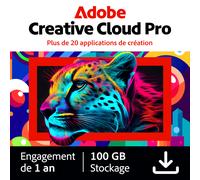 Adobe Creative Cloud Pro | 1 utilisateur | 1 an | PC/MAC | ESD à télécharger