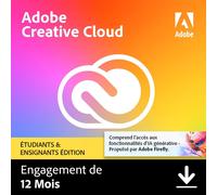 Adobe Creative Cloud Pro | Etudiant et enseignants | 1 utilisateur | 1 an | PC/MAC | En téléchargement