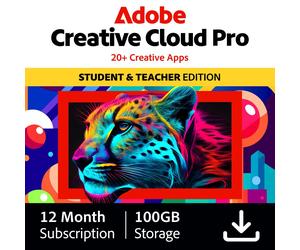 Adobe Creative Cloud Pro Student & Teacher Version 100 Go - 1 Utilisateur - 1 An - (Windows/Mac)