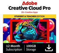 Adobe Creative Cloud Pro Student & Teacher Version 100 Go - 1 Utilisateur - 1 An - (Windows/Mac) | ✅Prix compétitifs