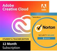 Adobe Creative Cloud (toutes les applications) édition étudiant et enseignant + Norton Security Deluxe gratuit | 3 appareils