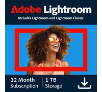 Adobe Lightroom CC - 1 To de Stockage en Cloud - 1 Utilisateur - 1 An - (Windows/Mac) - NL/EN/FR/DE *Télécharger*