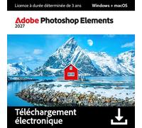 Adobe Photoshop Elements 2027 | 2 appareils | 3 ans | PC/MAC | En Téléchargement