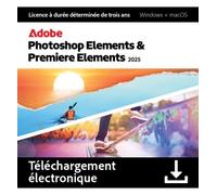 Adobe Photoshop + Premiere Elements 2026 | 1 utilisateur | 2 installations | licence de 3 ans | Windows + Mac