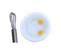 ADOCARN 1 Ensemble Mini Batteur à Oeufs Kit Accessoires de Cuisine pour Maison de Décor Miniature pour Plateau à Oeufs DIY