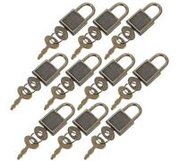 ADOCARN 10 Pièces Cadenas Mini en Alliage de Zinc Or avec Clés, Protection Sécurisée Polyvalente pour Portes de Placard, Design Élégant et Style