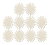 ADOCARN 10 Pièces Palette Ovale en Plastique Beige pour Présentation de Faux Ongles, Surface Lisse, Minimise les Erreurs de Couleur, pour Réunions de Sélection Client