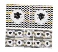 ADOCARN 100pièces Serviettes Carrées Papier Pour Remise De Diplôme Lot De Serviettes Jetables Pour Fête De Remise De Diplôme Cocktail