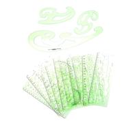 ADOCARN 13 pièces Modèles de Dessin Géométrique Règles Architecte Pet Transparent Outils Multifonction pour Architecture Génie Civil Dessin Technique et École