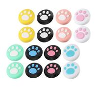 ADOCARN 16 Pièces Capuchons de Bouton de Poignée de Joystick Patte Chat en Silicone Manette Switch Protection Antidérapante Contrôleur Oled Confort Amélioré Style Plusieurs styles