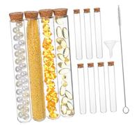 ADOCARN 16 Pièces Ensemble De Tubes à Essai En Borosilicate Élevé Grands Tubes à Essai Avec Portoir Scientifiques De Laboratoire Test Haut Verre Blanc
