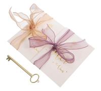 ADOCARN 1ensemble Cartes de Vœux pour Mariage Élégantes avec Noeud Décoratif pour Vœux Écrits et Discours Décorations Pratiques pour Cérémonie et Anniversaire