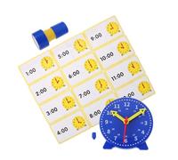 ADOCARN 1ensemble Horloge Pédagogique pour Garçon Fille Horloge à Trousse Éducative avec Et Apprentissage pour Maison Modèle De Montre à Aiguilles Couleur Bleu Foncé