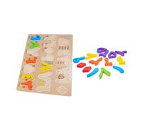 ADOCARN 1ensemble Puzzle Alphabet Arabe Éducatif pour Garçon Fille Développement Cognitif Et Coordination Apprentissage Précoce pour Et Garderies