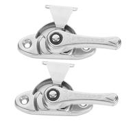 ADOCARN 2 Ensembles Serrure de Porte Acier Inoxydable Crochet de Verrous Universels pour Fenêtres Portes Coulissantes Renforcée pour Installations Outils