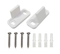 ADOCARN 2 Guides de Sol pour Porte Coulissante en Acier au Carbone Blanc Stop Latéral pour Portes de Grange Fixation au Sol Stable Compatible et Résidentielles