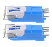 ADOCARN 2 Pièces Aiguille de Platine Vinyle, Aiguilles de Remplacement pour Tourne-disque, Bleu, en Sapphire et Plastique, Compatible Plupart des Platines, Installation Facile,