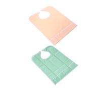 ADOCARN 2 Pièces Bavoir Adulte Étanche PVC Bavoirs pour Personnes Âgées Handicapées de Vêtements Réutilisables pour Repas Activités