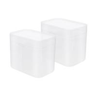 ADOCARN 2 pièces Boîte de Rangement Ongles Transparente Organisateur Multifonction pour Cotons Dissolvants Vernis Accessoires Nail Art Résistante Odeur pour Maison et Salle de Bain