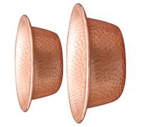 ADOCARN 2 Pièces Bol Bouddhiste en Cuivre Artisanal, Design Multiusage Résistant la Corrosion, pour Temples et Autels, Style Vintage et Artistique