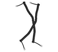 ADOCARN 2 Pièces Cordon Téléphonique en Cuivre et Caoutchouc Noir Design à Ressort pour Durabilité Exceptionnelle, Accessoire Élégant pour Combiné de Téléphone Fixe